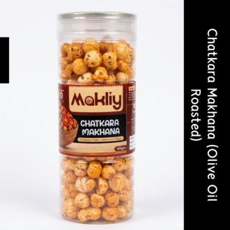 Makly Chatkara Makhana (Olive Oil Roasted) 100g | Premium Roasted Fox Nuts | High Protein & Fiber | Gluten-Free Healthy Snack