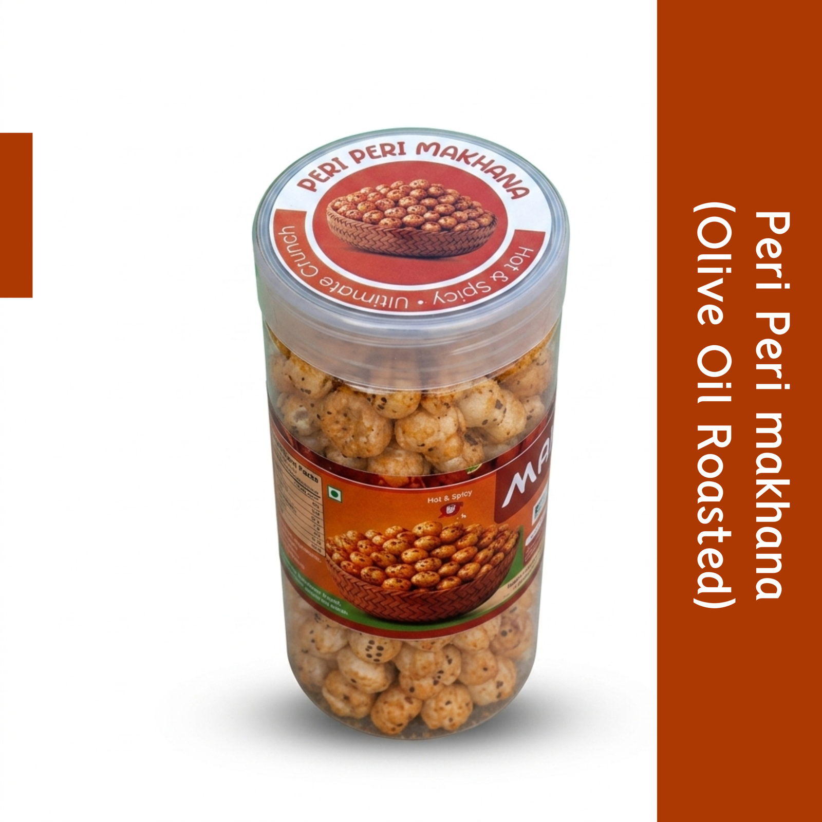 MAKLIY Peri Peri Makhana (Olive Oil Roasted) 100g | Premium Roasted Fox Nuts | High Protein & Fiber | Gluten-Free Snack - Image 2